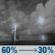 Tonight: Showers and thunderstorms likely before 8pm, then a chance of showers and thunderstorms between 8pm and 11pm, then a chance of showers and thunderstorms between 11pm and 2am, then patchy fog. Mostly cloudy, with a low around 70. East wind 0 to 3 mph. Chance of precipitation is 60%. New rainfall amounts between a quarter and half of an inch possible. Tonight: Showers And Thunderstorms Likely