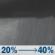 Tonight: A chance of rain showers after 11pm. Mostly cloudy, with a low around 62. Southwest wind 3 to 9 mph. Chance of precipitation is 40%. New rainfall amounts less than a tenth of an inch possible. Tonight: Chance Rain Showers