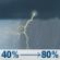 Today: A chance of showers and thunderstorms before noon, then showers and thunderstorms between noon and 4pm, then a chance of showers and thunderstorms between 4pm and 5pm, then a chance of showers and thunderstorms. Some of the storms could produce heavy rain. Mostly cloudy. High near 82, with temperatures falling to around 74 in the afternoon. Northwest wind 5 to 13 mph, with gusts as high as 22 mph. Chance of precipitation is 80%. New rainfall amounts between three quarters and one inch possible. Today: Chance Showers And Thunderstorms then Showers And Thunderstorms